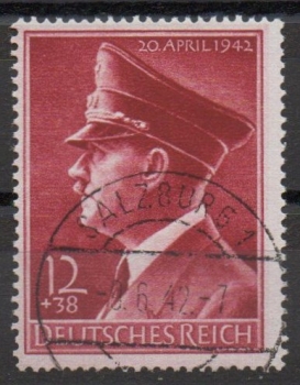 Michel Nr. 813 y, Adolf Hitler gestempelt.